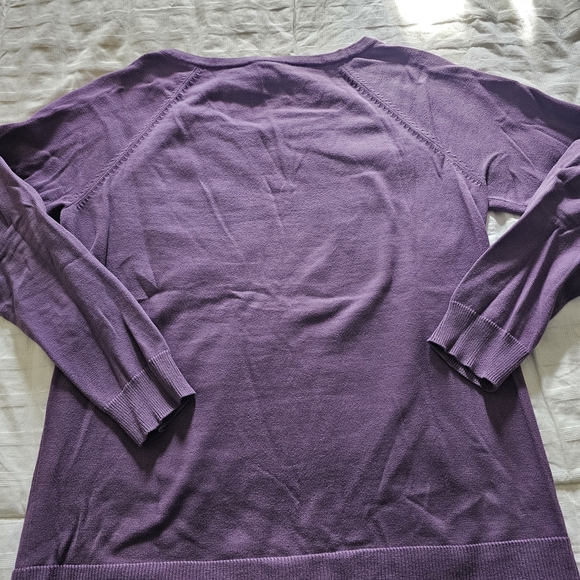 LOFT Elegant Purple Long Sleeve Top - Picture 2 of 4
